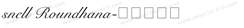 snell Roundhana字体转换